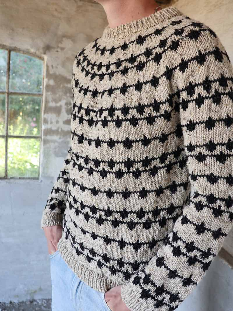 Pull Siw homme laine Donegal Tweed + Lang Yarns