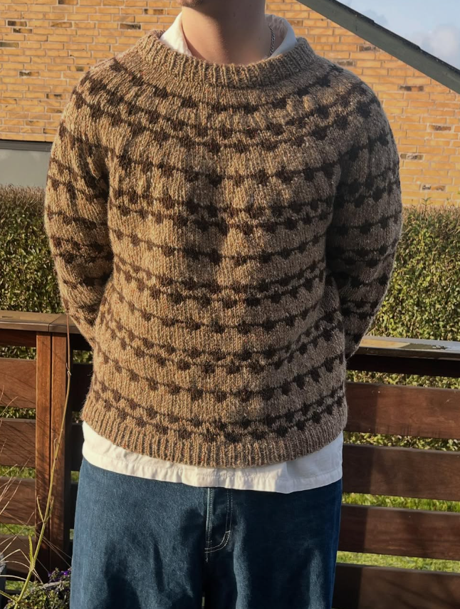 Pull Siw homme laine Donegal Tweed + Lang Yarns