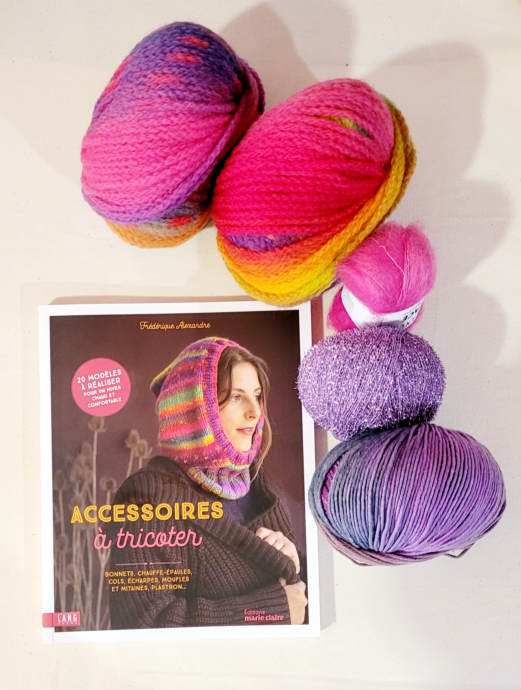 Livre accessoires à tricoter frédérique alexandre laines lang Yarns Editions Marie Claire