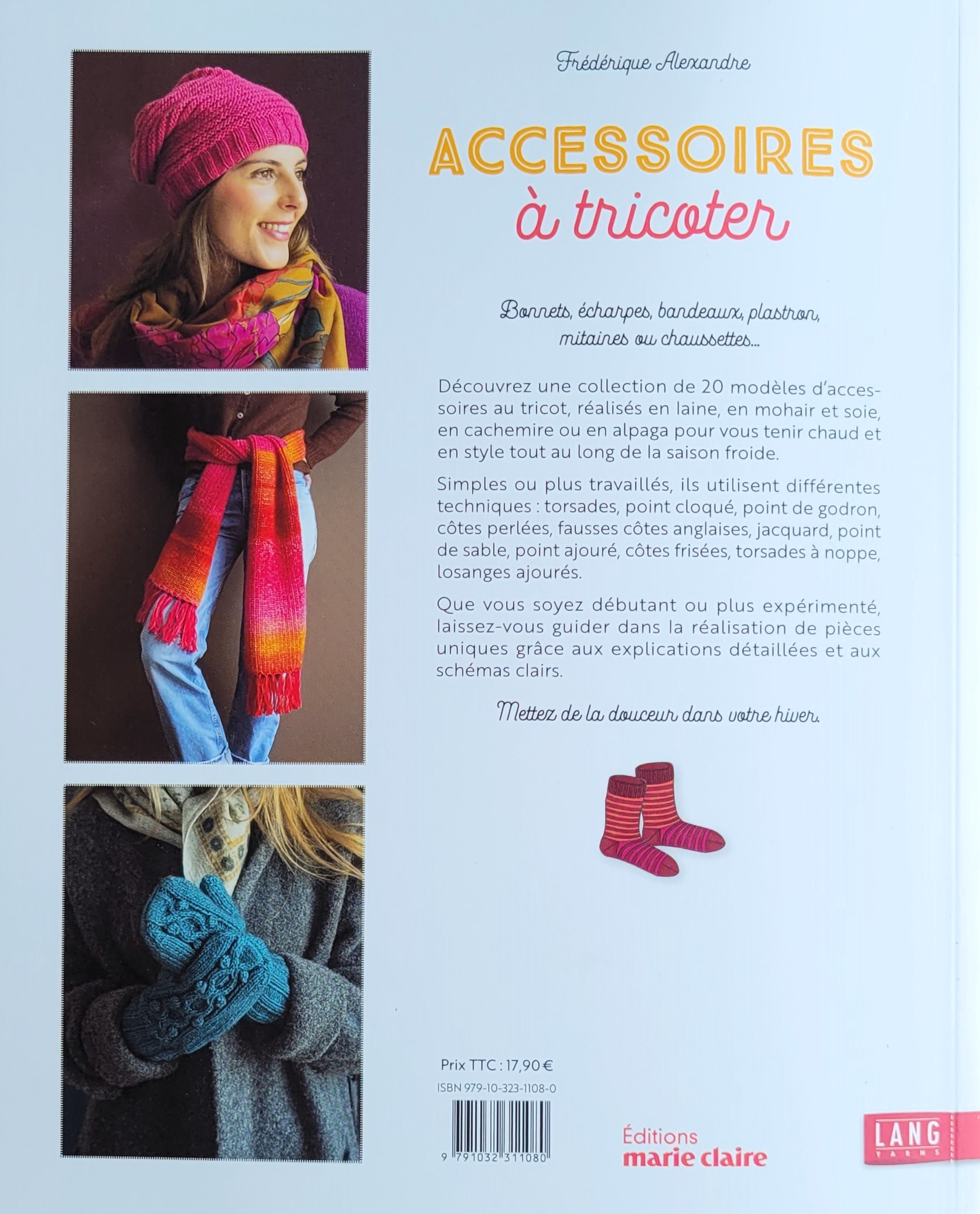 Livre accessoires à tricoter frédérique alexandre laines lang Yarns Editions Marie Claire