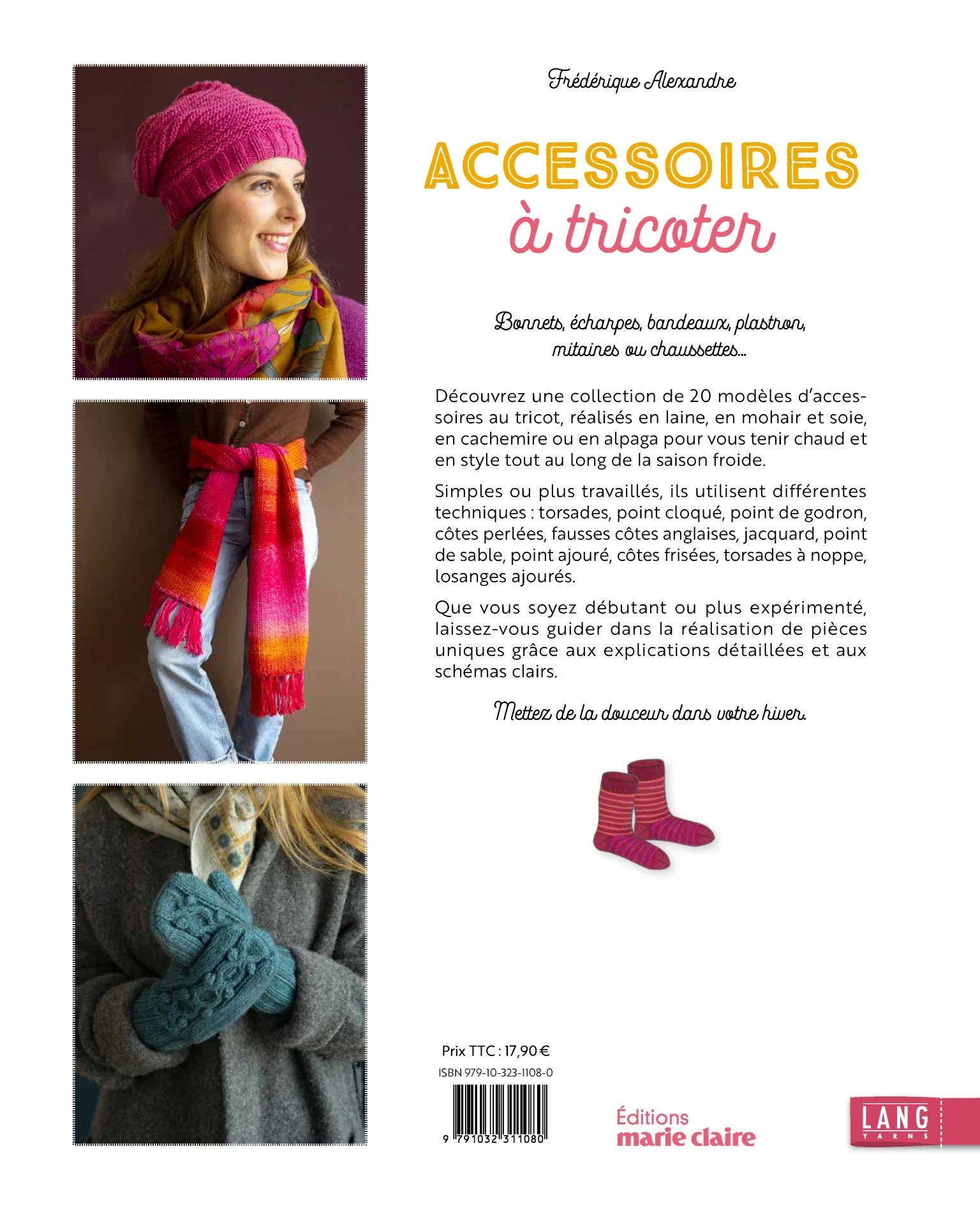 Livre accessoires à tricoter frédérique alexandre laines lang Yarns Editions Marie Claire