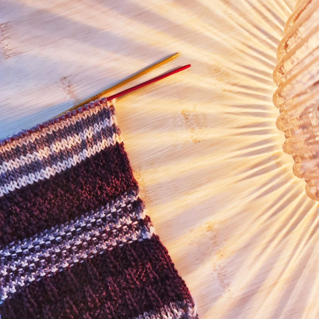 Point 5 pied stripy soxx kal 2023 lang yarns