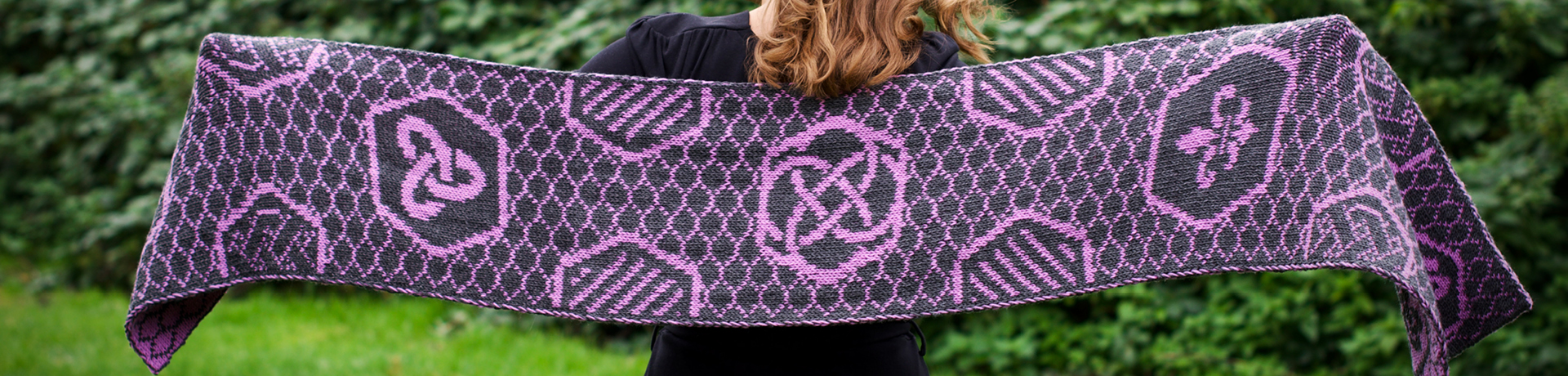 honey comb écharpe laine merino 120 lang yarns de happily knitting