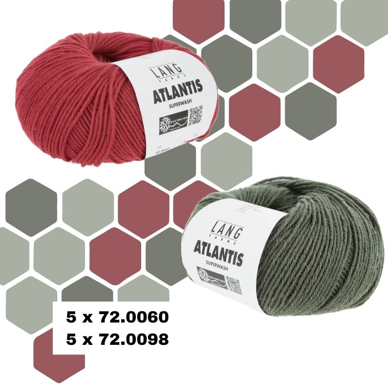 composition couleurs 2 echarpe honey comb laine atlantis lang yarns