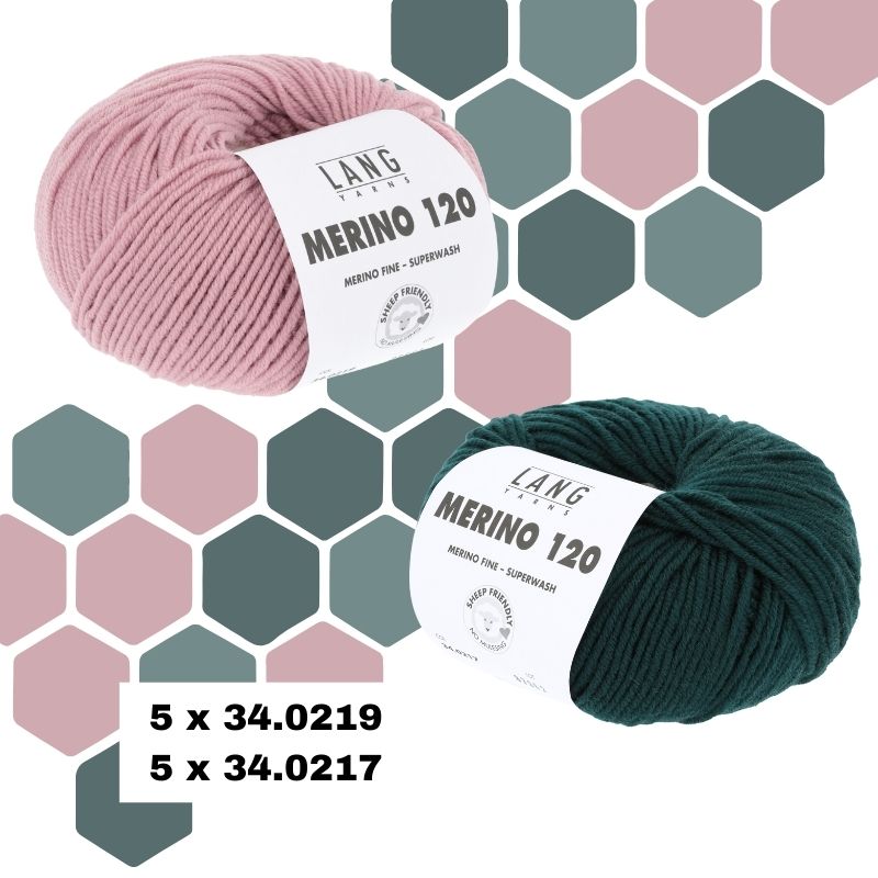 composition couleurs 3 echarpe honey comb laine merino 120 lang yarns