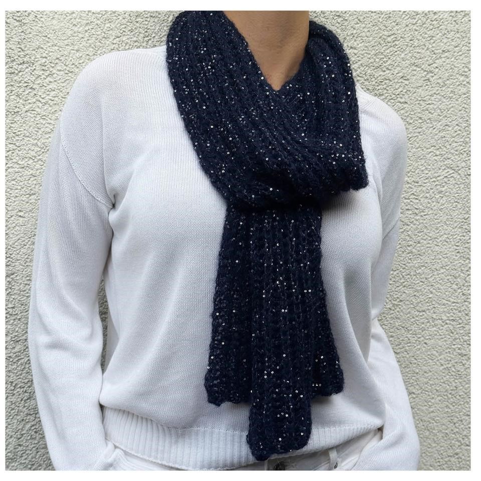 Echarpe Mira en laine Suri Alpaca et Pailettes