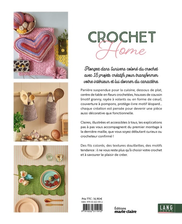 Livre Crochet Home Anaïs Debulois Editions Marie Claire