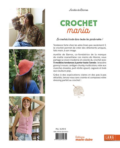 livre crochet mania aurelie de barros